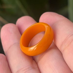 Butterscotch amber color bakelite size 5.5 band ring
